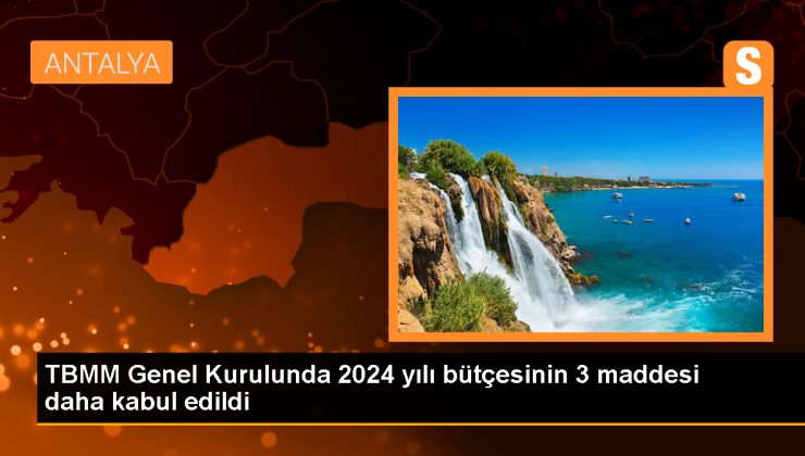 TBMM Genel Kurulunda 2024 yılı bütçesinin 3 maddesi daha kabul edildi