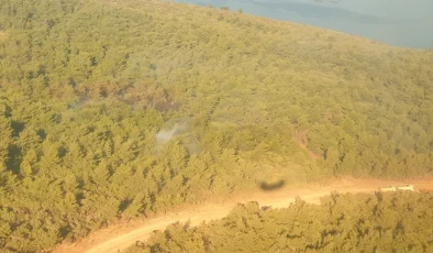 İzmir Urla’da Ormanlık Alanda Çıkan Yangın Kontrol Altına Alındı