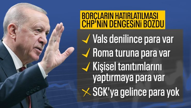 Cumhurbaşkanı Erdoğan: SGK borçları hatırlatılınca CHP’de kıyamet koptu